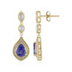 Boucles d'oreilles en or et Tanzanite AAA (de Melo)