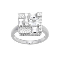 Bague en argent et Topaze blanche (Adela Silber)