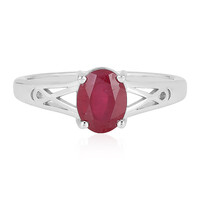 Bague en argent et Rubis de Madagascar