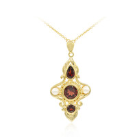 Collier en argent et Grenat du Mozambique
