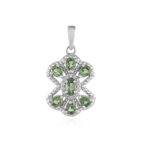 Pendentif en argent et Apatite verte