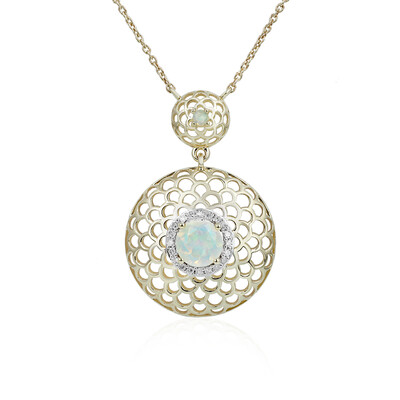 Collier en or et Opale Welo (Ornaments by de Melo)