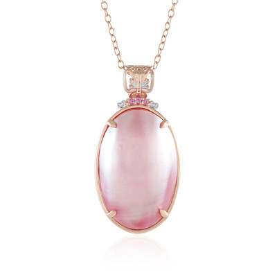 Collier en argent et Perle de Mabé rose (Gems en Vogue)