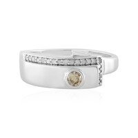 Bague en argent et Diamant champagne I4