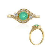 Bague en argent et Emeraude de Colombie