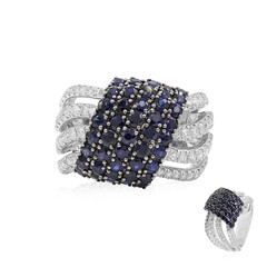 Bague en or et Saphir bleu (Estée Collection)