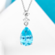 Pendentif en argent et Topaze bleu ciel