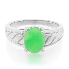 Bague en argent et Chrysoprase impériale