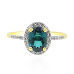Bague en or et Indicolite du Brésil