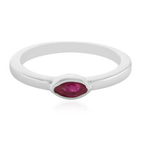 Bague en argent et Rubis de Madagascar