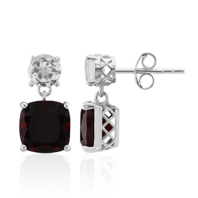 Boucles d'oreilles en argent et Grenat