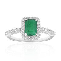 Bague en argent et Emeraude du Brésil