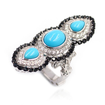 Bague en argent et Turquoise Sleeping Beauty (Dallas Prince Designs)