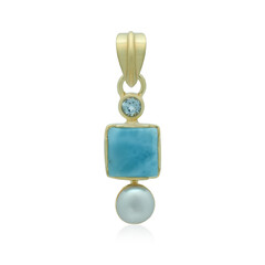Pendentif en argent et Larimar