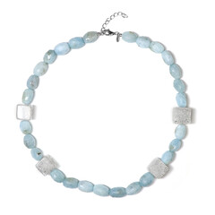 Collier en argent et Aigue-marine