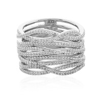 Bague en argent et Topaze blanche