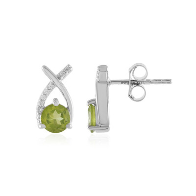 Boucles d'oreilles en argent et Péridot