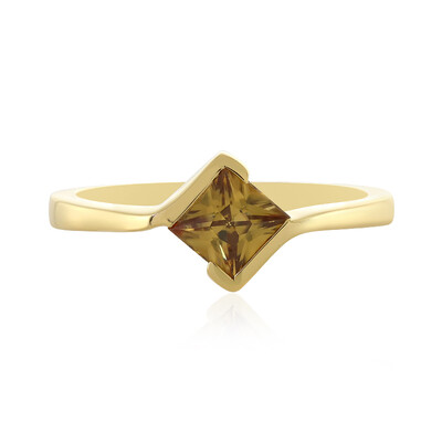 Bague en argent et Zircon jaune