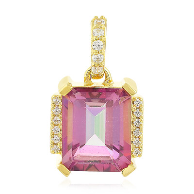 Pendentif en argent et Quartz rouge orient