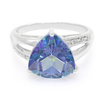 Bague en argent et Topaze bleue Mystique
