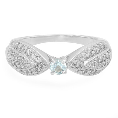 Bague en argent et Aigue-Marine Sao Domingos