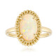 Bague en or et Opale blanche du Brésil