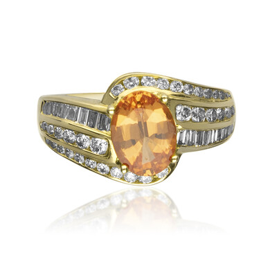 Bague en or et Grenat mandarine (CIRARI)