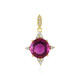 Pendentif en argent et Fluorite rose