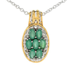 Collier en argent et Emeraude de Zambie (Gems en Vogue)