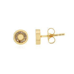 Boucles d'oreilles en argent et Diamant chocolat I3