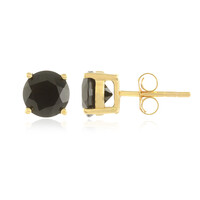 Boucles d'oreilles en argent et Spinelle noir