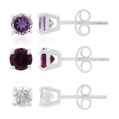 Boucles d'oreilles en argent et Grenat Rhodolite