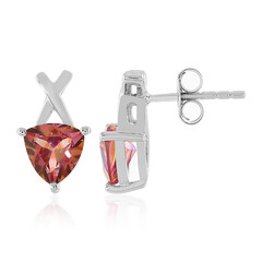 Boucles d'oreilles en argent et Topaze fleur de lotus
