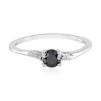 Bague en argent et Diamant noir