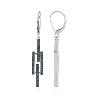 Boucles d'oreilles en or et Diamant bleu I2 (KM by Juwelo)
