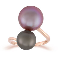 Bague en or et Perle Ming de couleur pourpre (TPC)