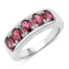 Bague en argent et Grenat Rhodolite