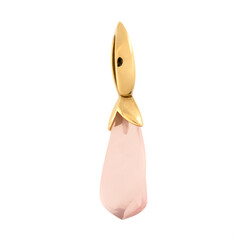 Pendentif en or et Quartz rose