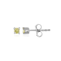 Boucles d'oreilles en argent et Diamant jaune I3