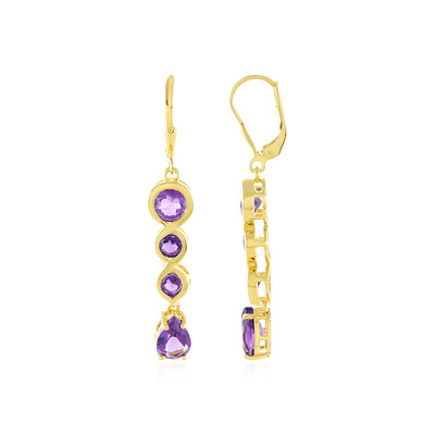 Boucles d'oreilles en argent et Améthyste de Sibérie