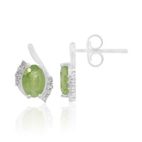 Boucles d'oreilles en argent et Grenat démantoïde de Namibie