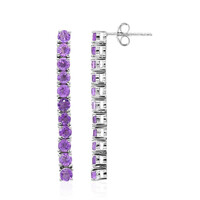 Boucles d'oreilles en argent et Améthyste