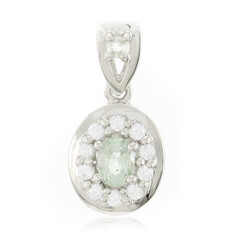 Pendentif en argent et Tourmaline cuprifère