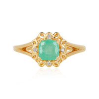 Bague en argent et Emeraude de Russie