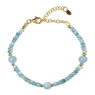 Bracelet en argent et Aigue-marine