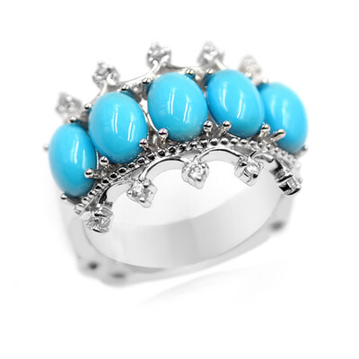 Bague en argent et Turquoise Sleeping Beauty (Dallas Prince Designs)