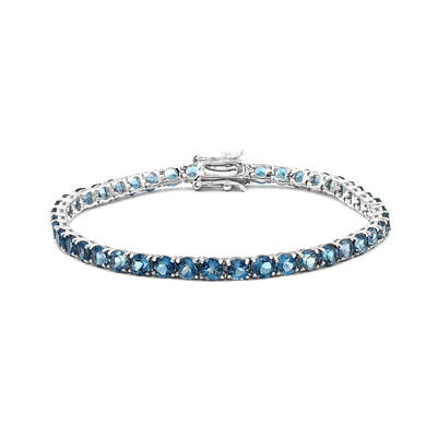 Bracelet en argent et Topaze bleu de Londres