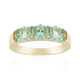 Bague en or et Béryl vert menthe du Nigeria