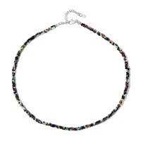 Collier en argent et Spinelle noir