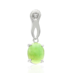 Pendentif en argent et Chrysoprase impériale